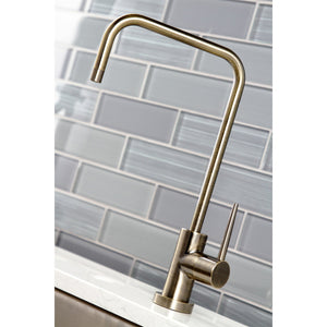 New York KS6193NYL Single-Handle 1-Hole Deck Mount Water Filtration Faucet, Antique Brass