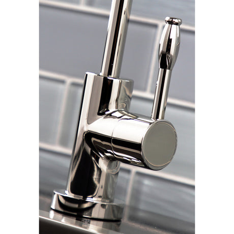 Nustudio KS6196NKL Single-Handle 1-Hole Deck Mount Water Filtration Faucet, Polished Nickel