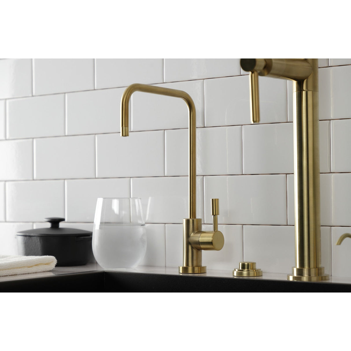Concord KS6197DL Single-Handle 1-Hole Deck Mount Water Filtration Faucet, Brushed Brass