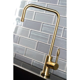 Nustudio KS6197NKL Single-Handle 1-Hole Deck Mount Water Filtration Faucet, Brushed Brass