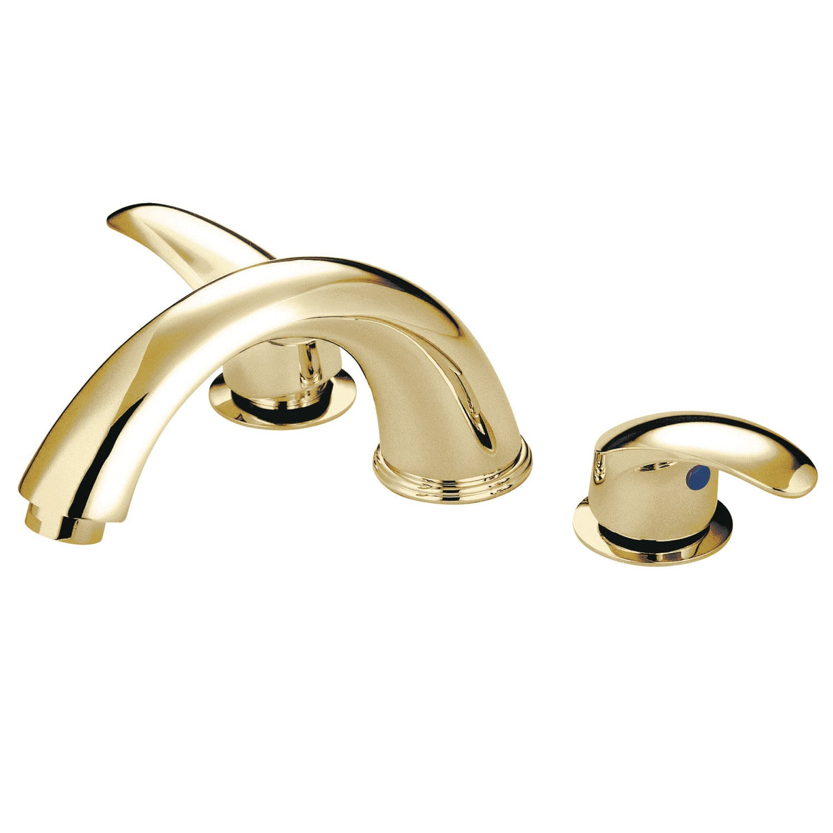 KS6362LL Two-Handle 3-Hole Deck Mount Roman Tub Faucet, Polished Brass