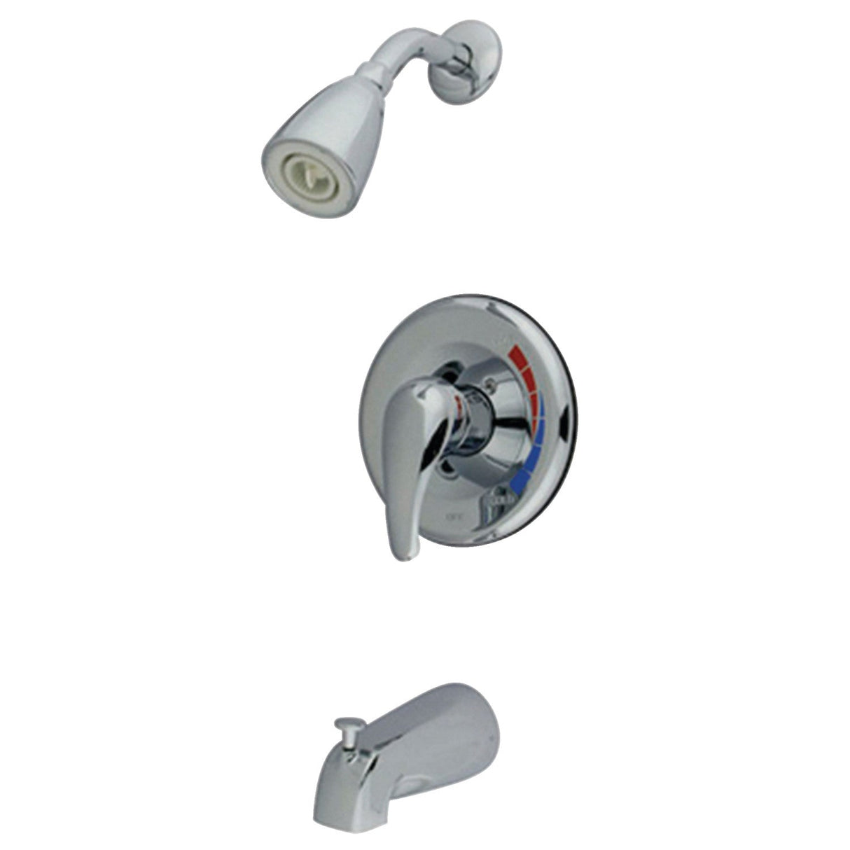 KS651 Single-Handle 3-Hole Wall Mount Tub and Shower Faucet, Polished Chrome