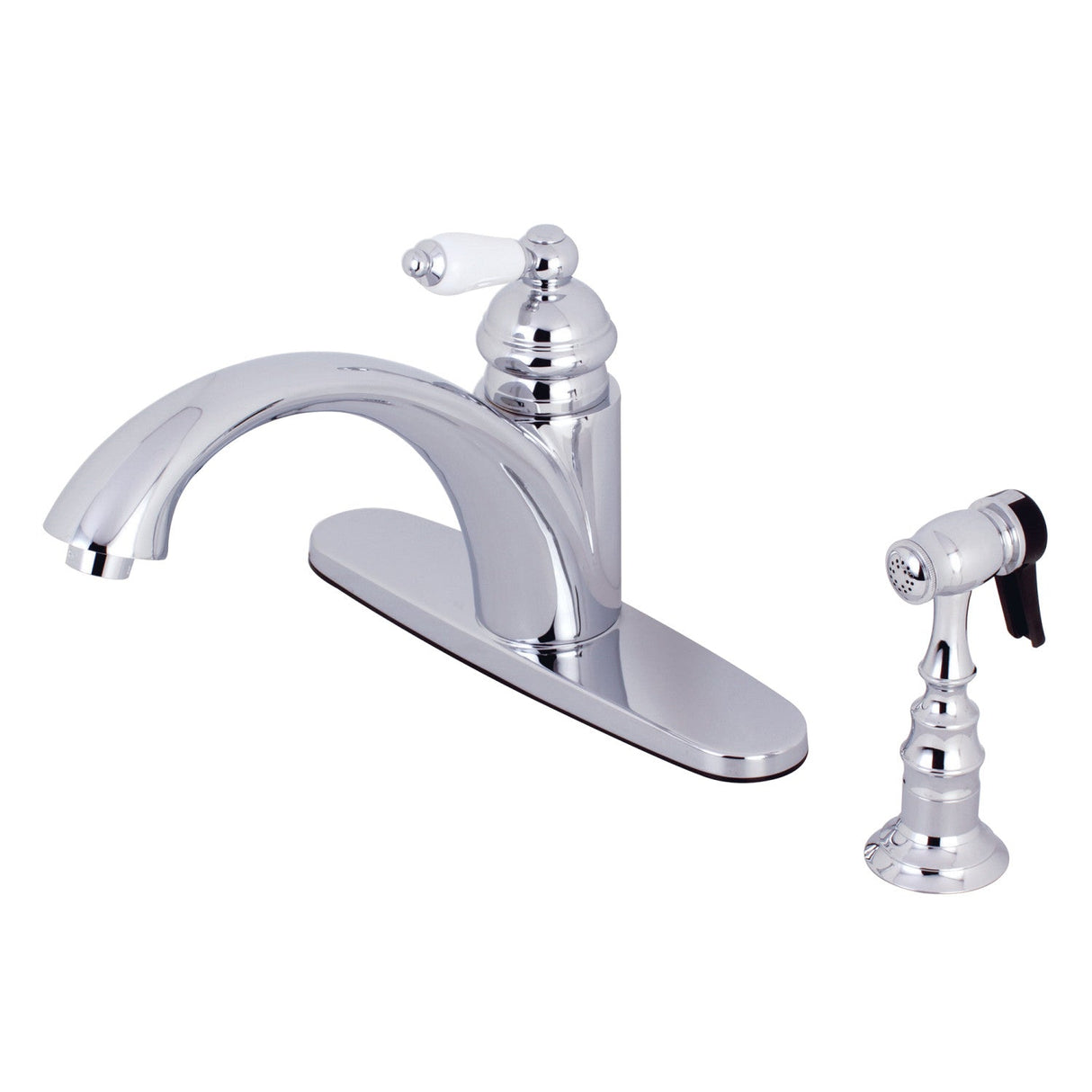 Vintage KS6571PLBS Single-Handle 2-or-4 Hole Deck Mount Kitchen Faucet, Polished Chrome