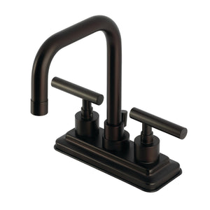 Manhattan KS6645CML Two-Handle 3-Hole Deck Mount 4" Centerset Bathroom Faucet with Brass Pop-Up, Oil Rubbed Bronze