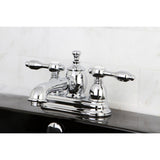 Tudor KS7001TAL Two-Handle 3-Hole Deck Mount 4" Centerset Bathroom Faucet with Brass Pop-Up, Polished Chrome