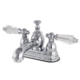 Wilshire KS7001WLL Two-Handle 3-Hole Deck Mount 4" Centerset Bathroom Faucet with Brass Pop-Up, Polished Chrome