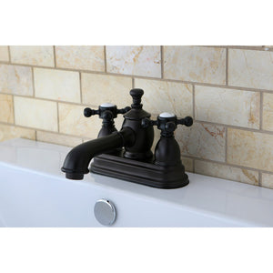 English Country KS7005BX Two-Handle 3-Hole Deck Mount 4" Centerset Bathroom Faucet with Brass Pop-Up, Oil Rubbed Bronze