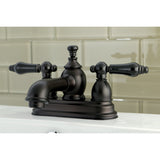 Duchess KS7005PKL Two-Handle 3-Hole Deck Mount 4" Centerset Bathroom Faucet with Brass Pop-Up, Oil Rubbed Bronze