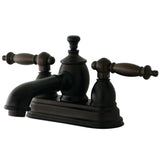 Templeton KS7005TL Two-Handle 3-Hole Deck Mount 4" Centerset Bathroom Faucet with Brass Pop-Up, Oil Rubbed Bronze
