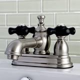 Duchess KS7008PKX Two-Handle 3-Hole Deck Mount 4" Centerset Bathroom Faucet with Brass Pop-Up, Brushed Nickel