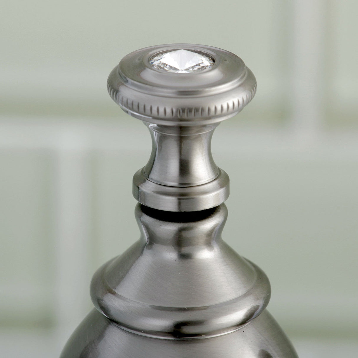 Wilshire KS7008WLL Two-Handle 3-Hole Deck Mount 4" Centerset Bathroom Faucet with Brass Pop-Up, Brushed Nickel