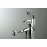 Royale KS7011RL Single-Handle 1-Hole Freestanding Tub Faucet with Hand Shower, Polished Chrome