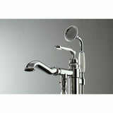 Royale KS7011RL Single-Handle 1-Hole Freestanding Tub Faucet with Hand Shower, Polished Chrome