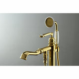 Royale KS7012RL Single-Handle 1-Hole Freestanding Tub Faucet with Hand Shower, Polished Brass