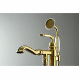 Royale KS7012RL Single-Handle 1-Hole Freestanding Tub Faucet with Hand Shower, Polished Brass