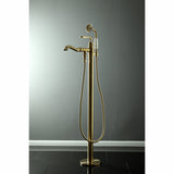 Royale KS7017RL Single-Handle 1-Hole Freestanding Tub Faucet with Hand Shower, Brushed Brass