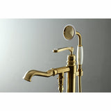 Royale KS7017RL Single-Handle 1-Hole Freestanding Tub Faucet with Hand Shower, Brushed Brass