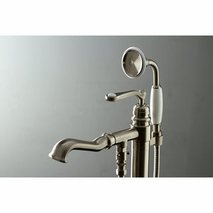 Royale KS7018RL Single-Handle 1-Hole Freestanding Tub Faucet with Hand Shower, Brushed Nickel
