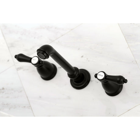 Heirloom KS7020BAL Two-Handle 3-Hole Wall Mount Roman Tub Faucet, Matte Black