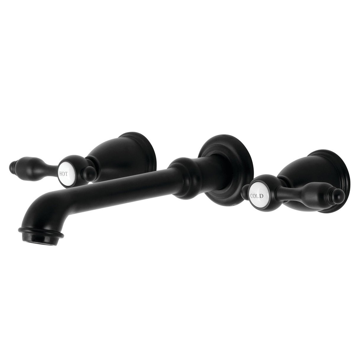 Heirloom KS7020BAL Two-Handle 3-Hole Wall Mount Roman Tub Faucet, Matte Black