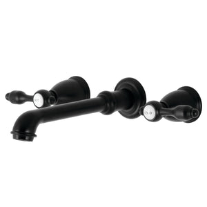 Heirloom KS7020BAL Two-Handle 3-Hole Wall Mount Roman Tub Faucet, Matte Black