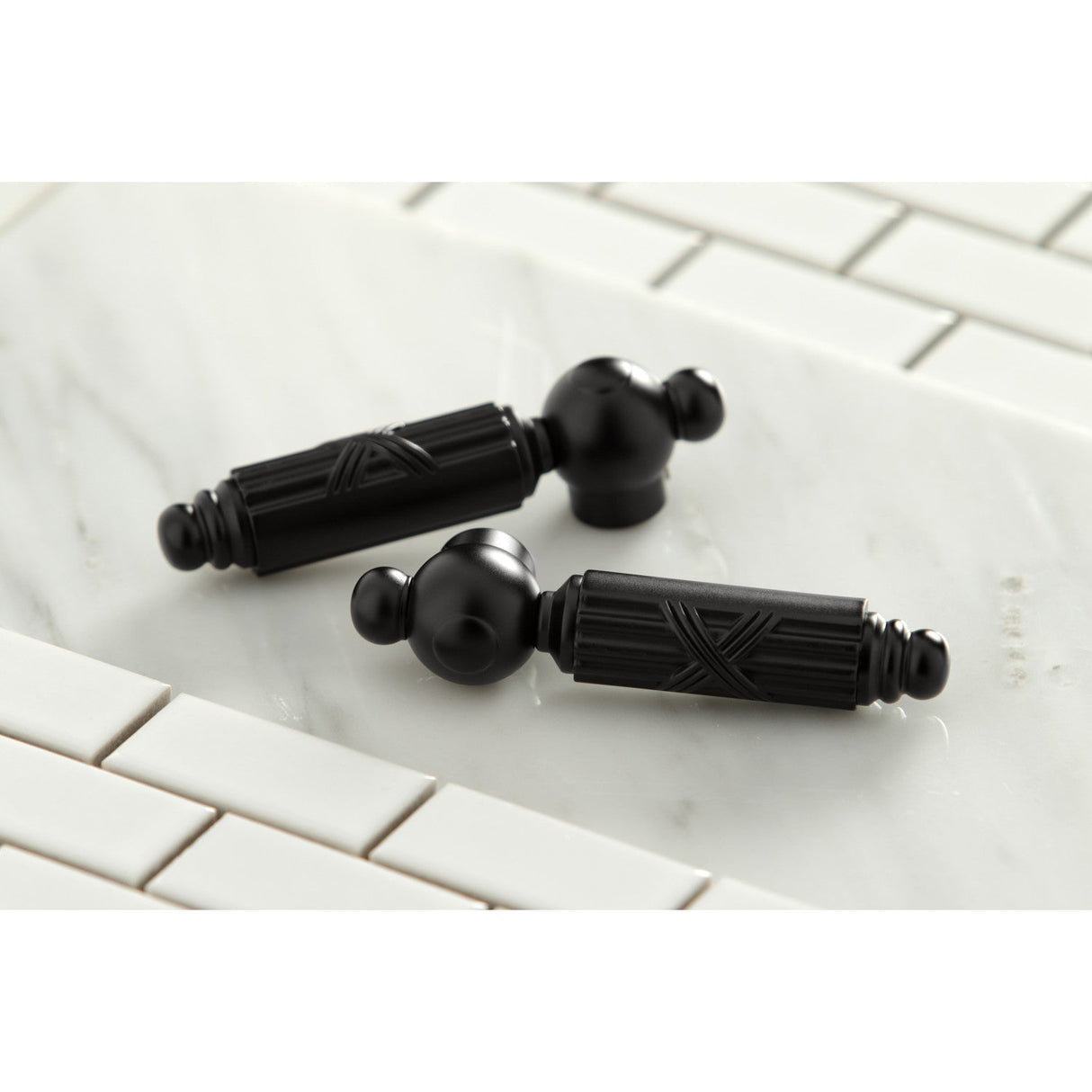 Georgian KS7020GL Two-Handle 3-Hole Wall Mount Roman Tub Faucet, Matte Black