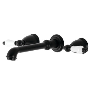 English Vintage KS7020PL Two-Handle 3-Hole Wall Mount Roman Tub Faucet, Matte Black