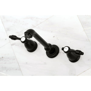 Tudor KS7020TAL Two-Handle 3-Hole Wall Mount Roman Tub Faucet, Matte Black