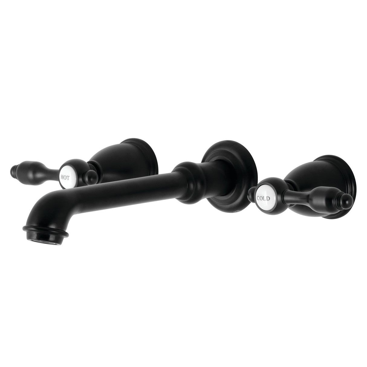 Tudor KS7020TAL Two-Handle 3-Hole Wall Mount Roman Tub Faucet, Matte Black