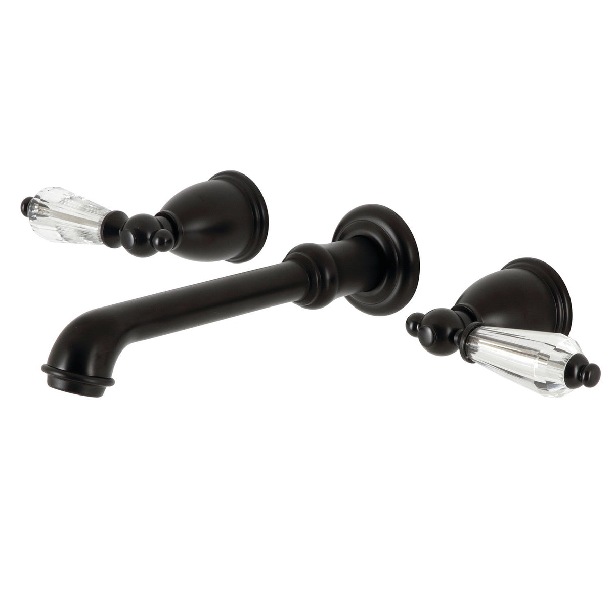 Wilshire KS7020WLL Two-Handle 3-Hole Wall Mount Roman Tub Faucet, Matte Black