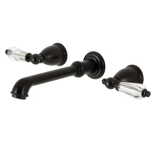 Wilshire KS7020WLL Two-Handle 3-Hole Wall Mount Roman Tub Faucet, Matte Black