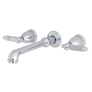 Georgian KS7021GL Two-Handle 3-Hole Wall Mount Roman Tub Faucet, Polished Chrome