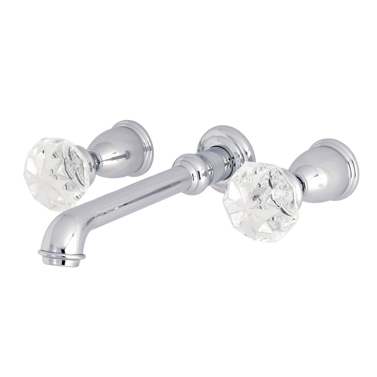 Krystal Onyx KS7021KWL Two-Handle 3-Hole Wall Mount Roman Tub Faucet, Polished Chrome