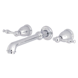 Naples KS7021NL Two-Handle 3-Hole Wall Mount Roman Tub Faucet, Polished Chrome