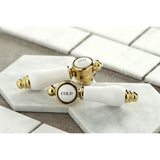 Bel-Air KS7022BPL Two-Handle 3-Hole Wall Mount Roman Tub Faucet, Polished Brass