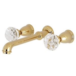Krystal Onyx KS7022KWL Two-Handle 3-Hole Wall Mount Roman Tub Faucet, Polished Brass
