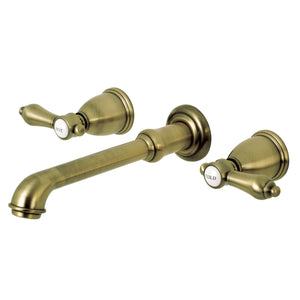 Heirloom KS7023BAL Two-Handle 3-Hole Wall Mount Roman Tub Faucet, Antique Brass