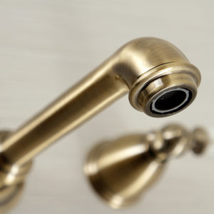 Wilshire KS7023WLL Two-Handle 3-Hole Wall Mount Roman Tub Faucet, Antique Brass