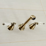 Wilshire KS7023WLL Two-Handle 3-Hole Wall Mount Roman Tub Faucet, Antique Brass