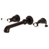 Bel-Air KS7025BPL Two-Handle 3-Hole Wall Mount Roman Tub Faucet, Oil Rubbed Bronze