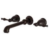 Naples KS7025NL Two-Handle 3-Hole Wall Mount Roman Tub Faucet, Oil Rubbed Bronze