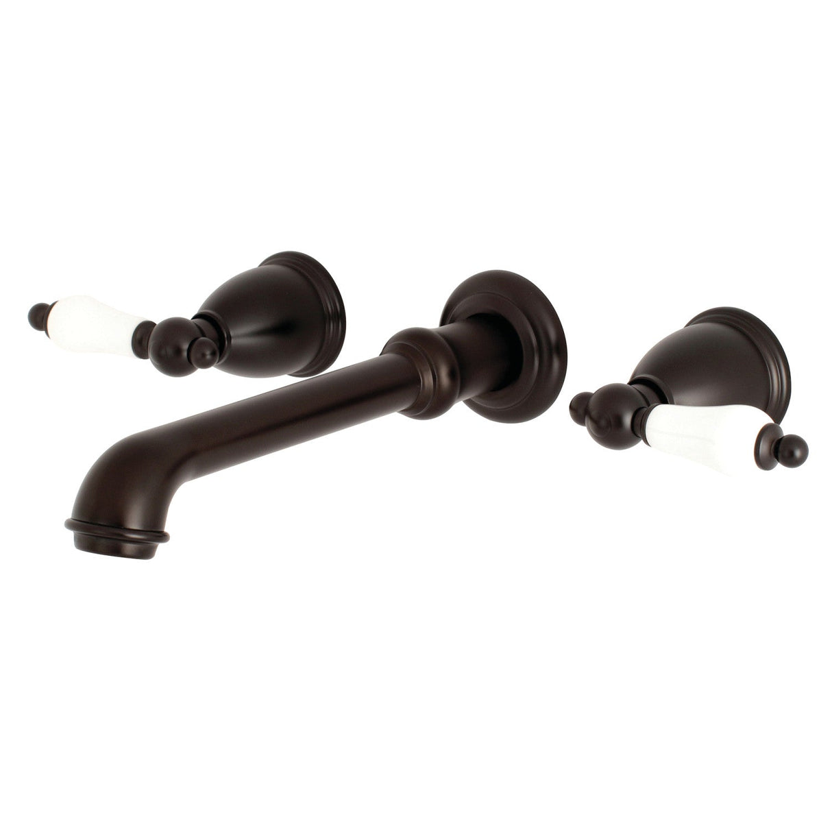 English Vintage KS7025PL Two-Handle 3-Hole Wall Mount Roman Tub Faucet, Oil Rubbed Bronze