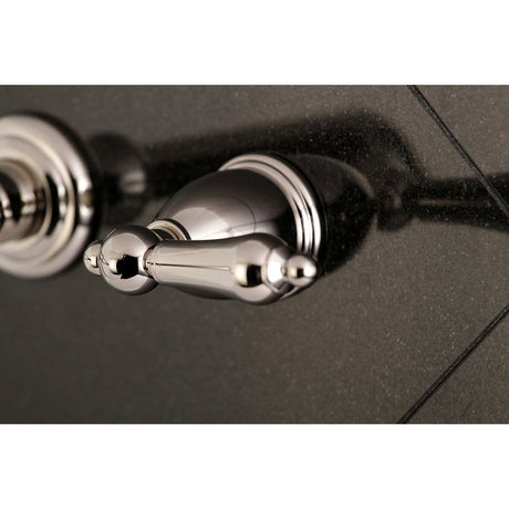 English Country KS7026AL Two-Handle 3-Hole Wall Mount Roman Tub Faucet, Polished Nickel