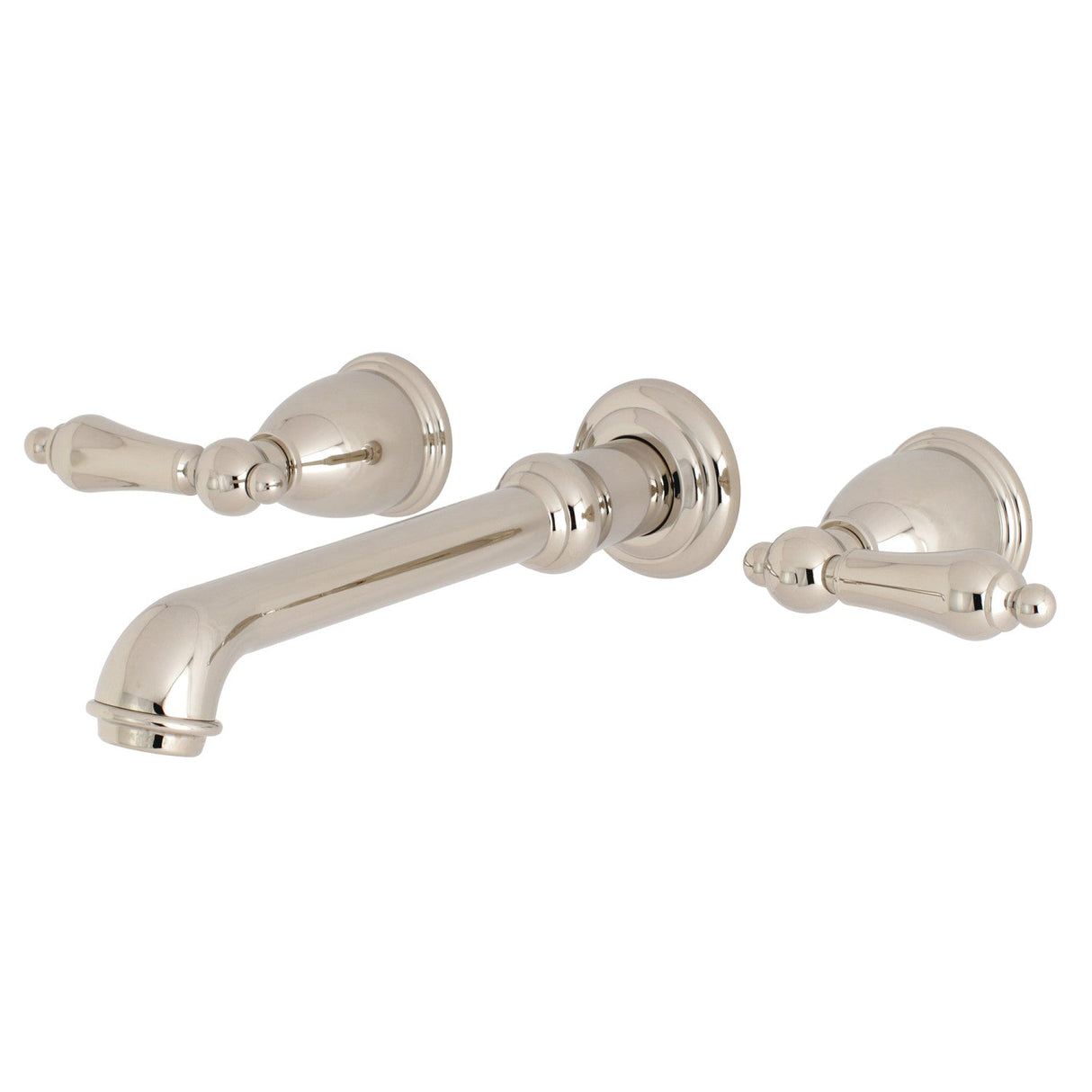 English Country KS7026AL Two-Handle 3-Hole Wall Mount Roman Tub Faucet, Polished Nickel