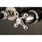 English Country KS7026AX Two-Handle 3-Hole Wall Mount Roman Tub Faucet, Polished Nickel