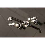 Heirloom KS7026BAL Two-Handle 3-Hole Wall Mount Roman Tub Faucet, Polished Nickel