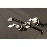 Bel-Air KS7026BPL Two-Handle 3-Hole Wall Mount Roman Tub Faucet, Polished Nickel