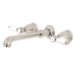 Bel-Air KS7026BPL Two-Handle 3-Hole Wall Mount Roman Tub Faucet, Polished Nickel