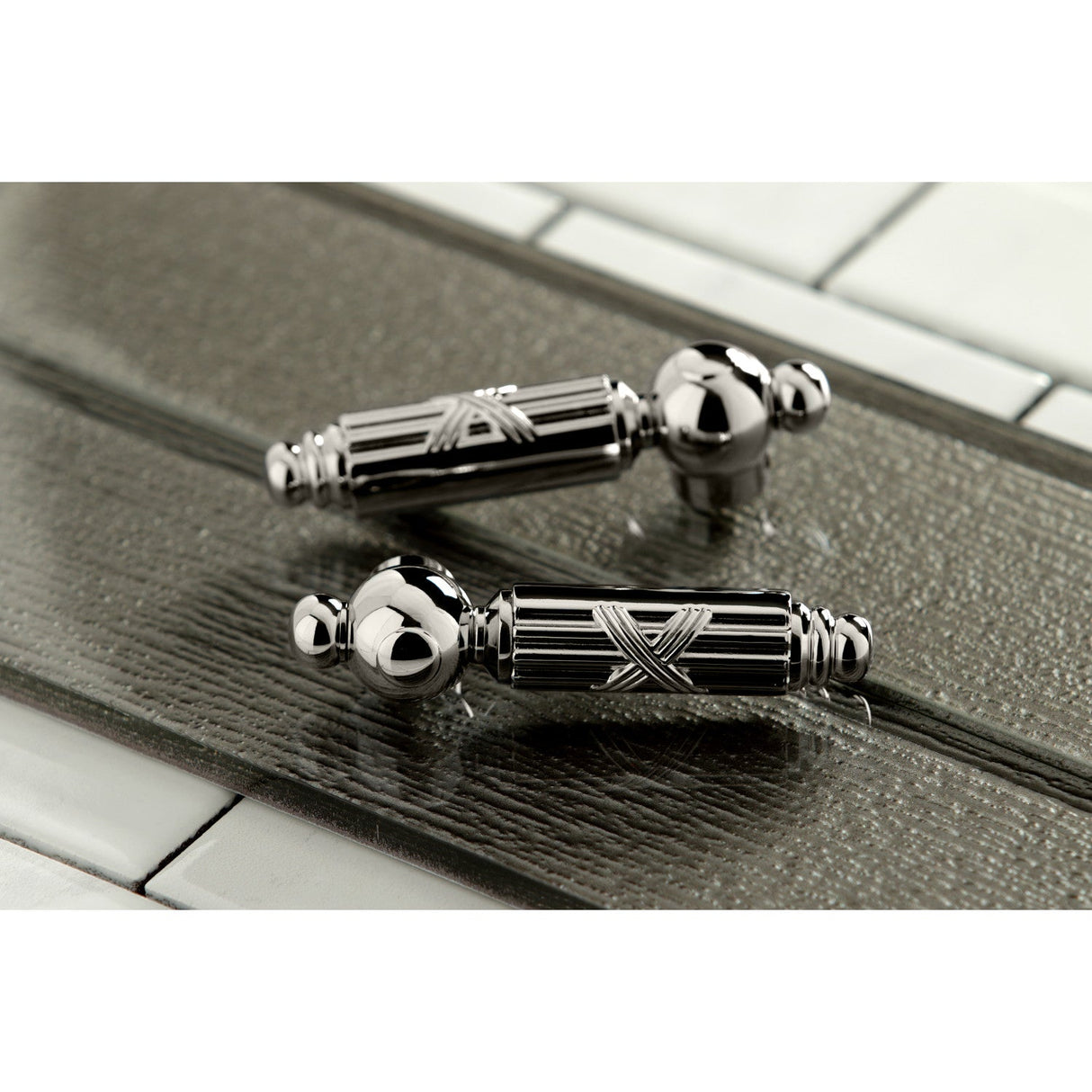 Georgian KS7026GL Two-Handle 3-Hole Wall Mount Roman Tub Faucet, Polished Nickel