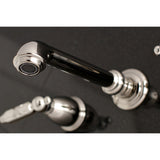 Georgian KS7026GL Two-Handle 3-Hole Wall Mount Roman Tub Faucet, Polished Nickel